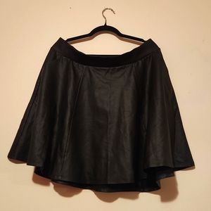 Torrid PU flare skirt